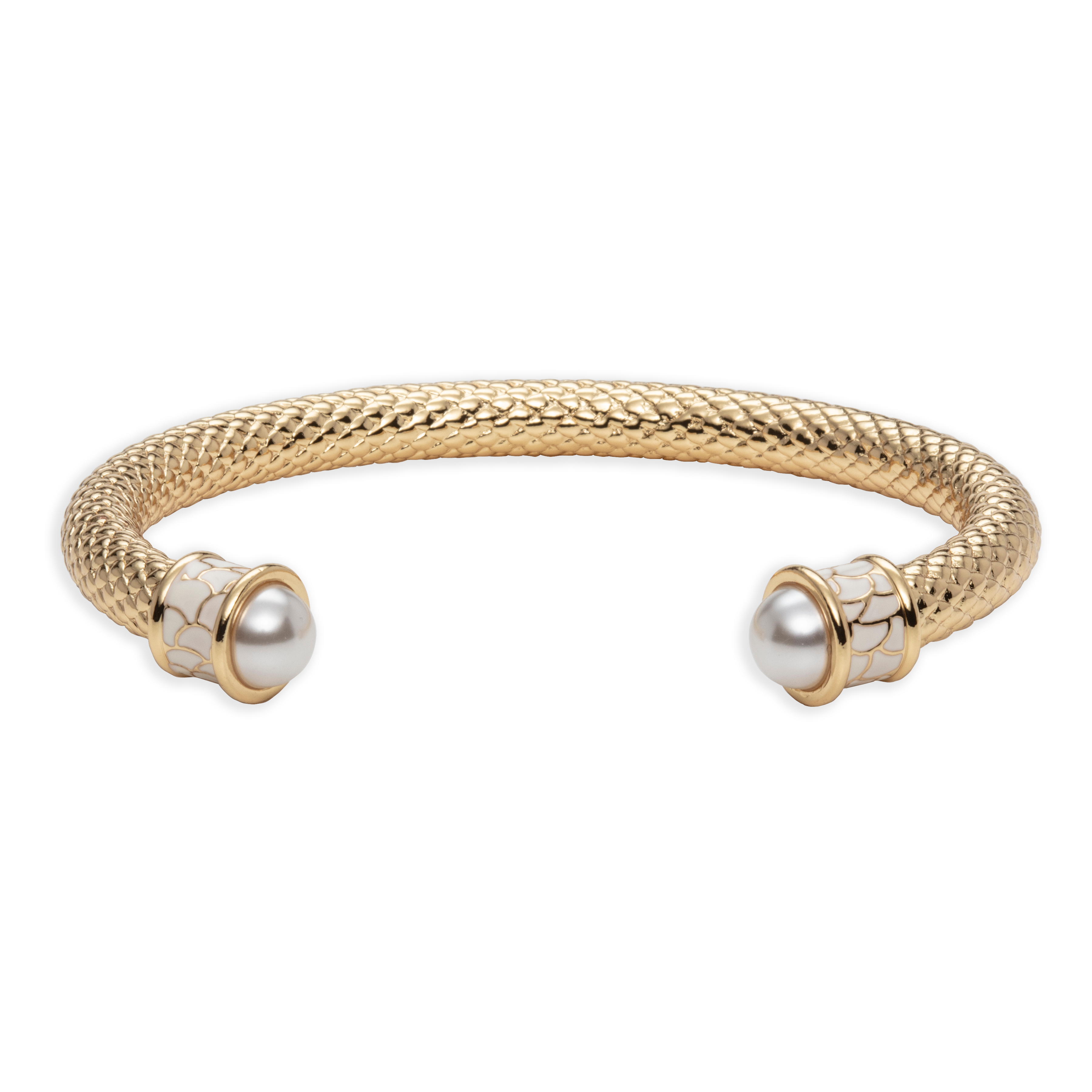Salamander Torque Pearl & Gold Bangle | Halcyon Days – HALCYON DAYS
