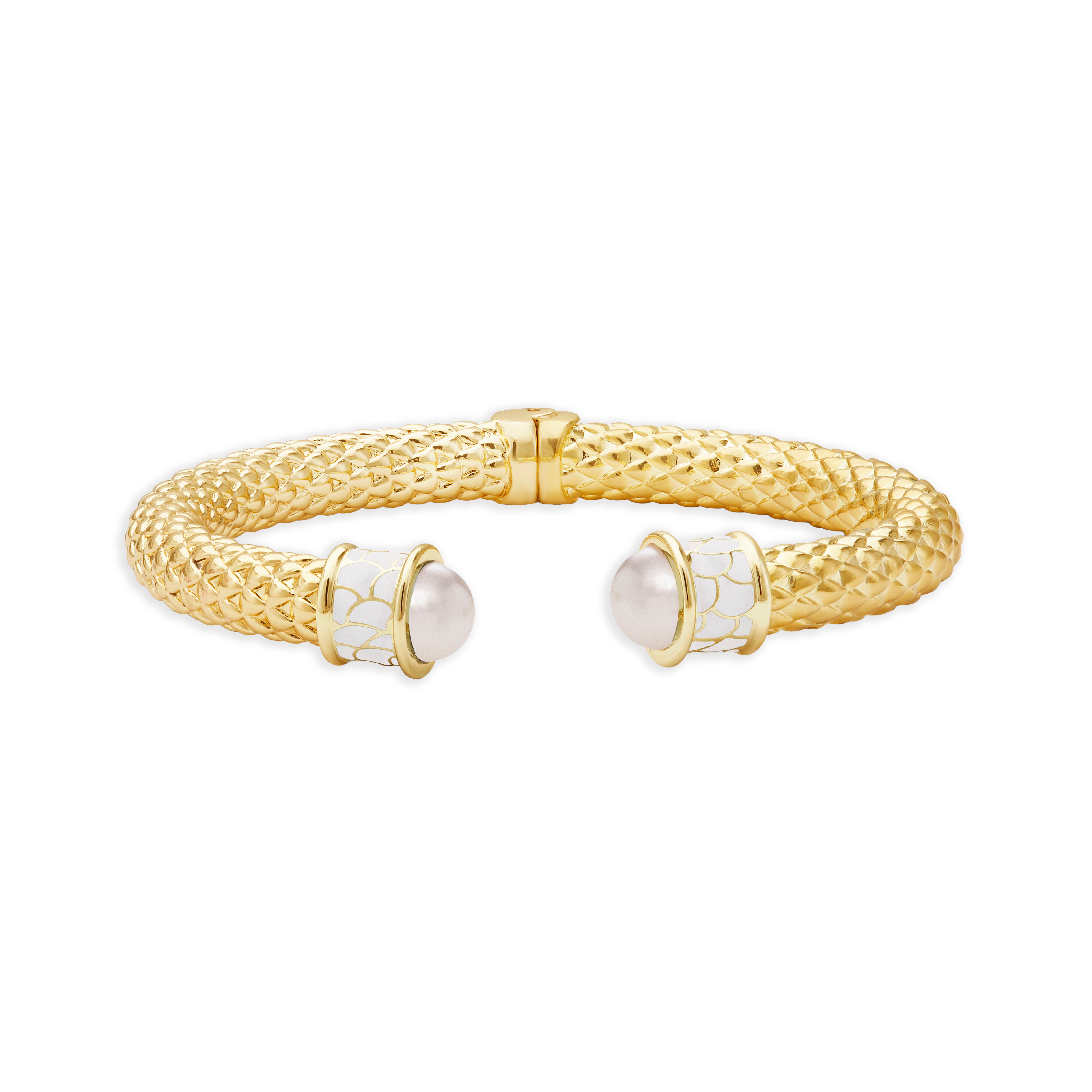 Minoan Torque Pearl & Gold Bangle – HALCYON DAYS