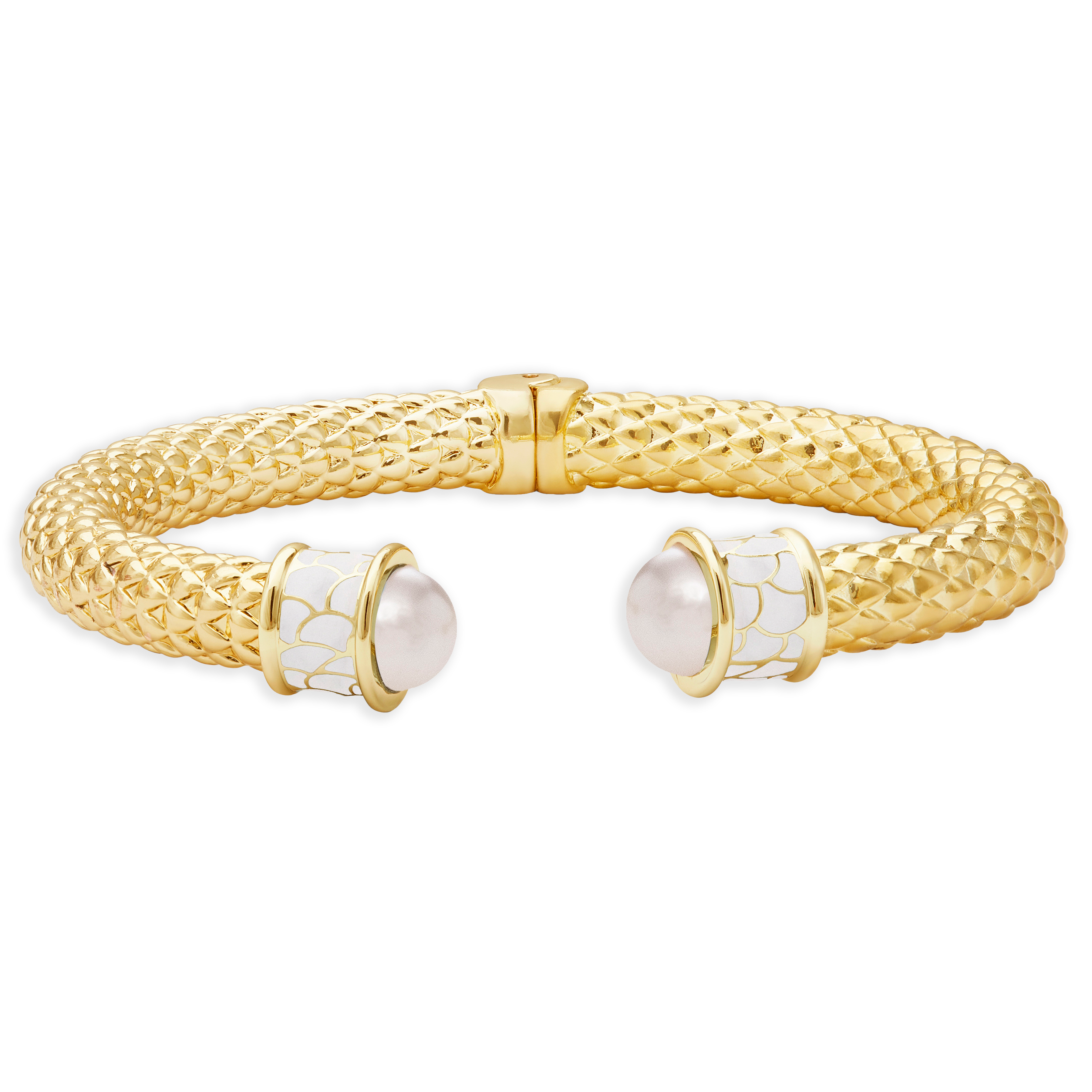 Minoan Torque Pearl & Gold Bangle – HALCYON DAYS