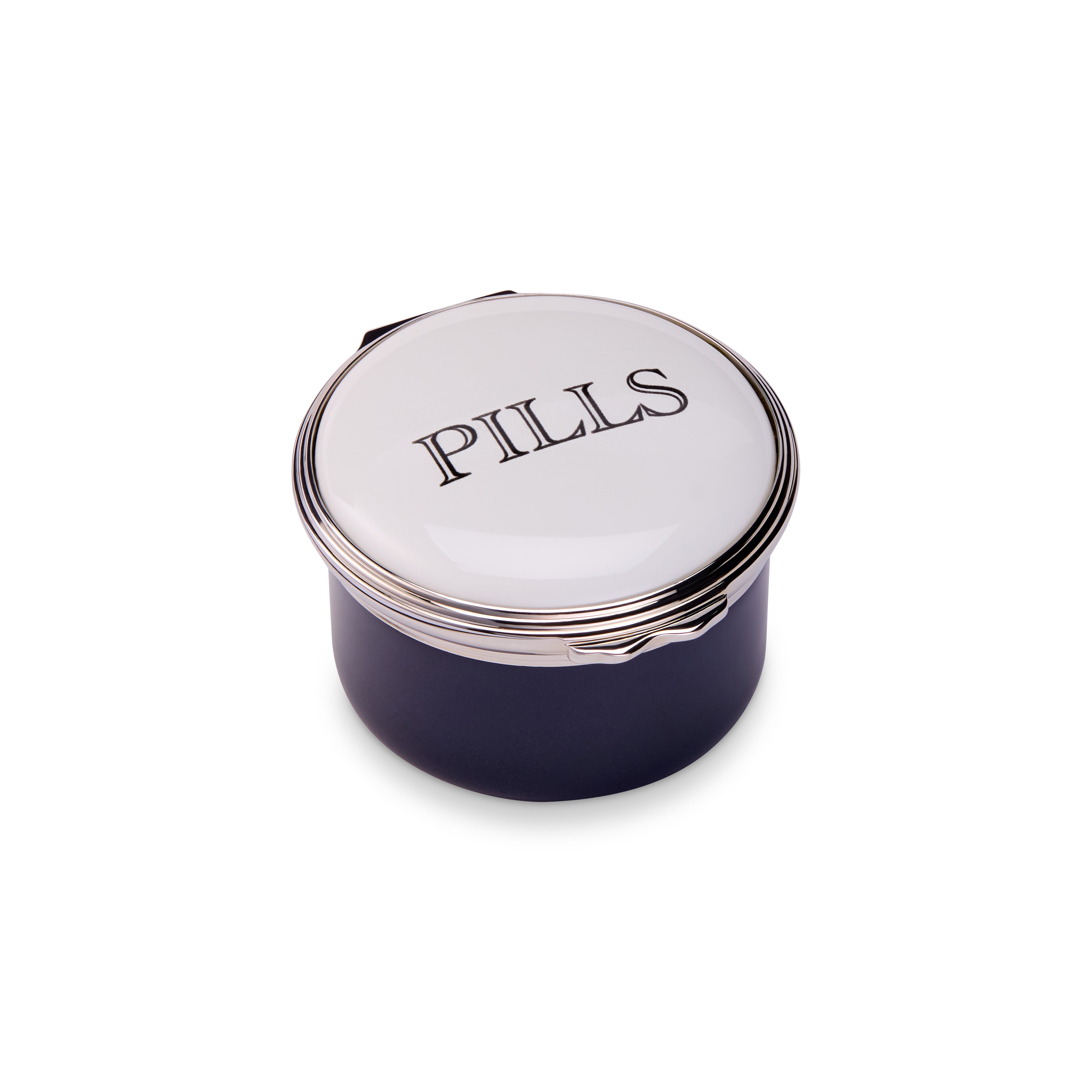 Round PILLS Enamel Box - Kings Blue – HALCYON DAYS