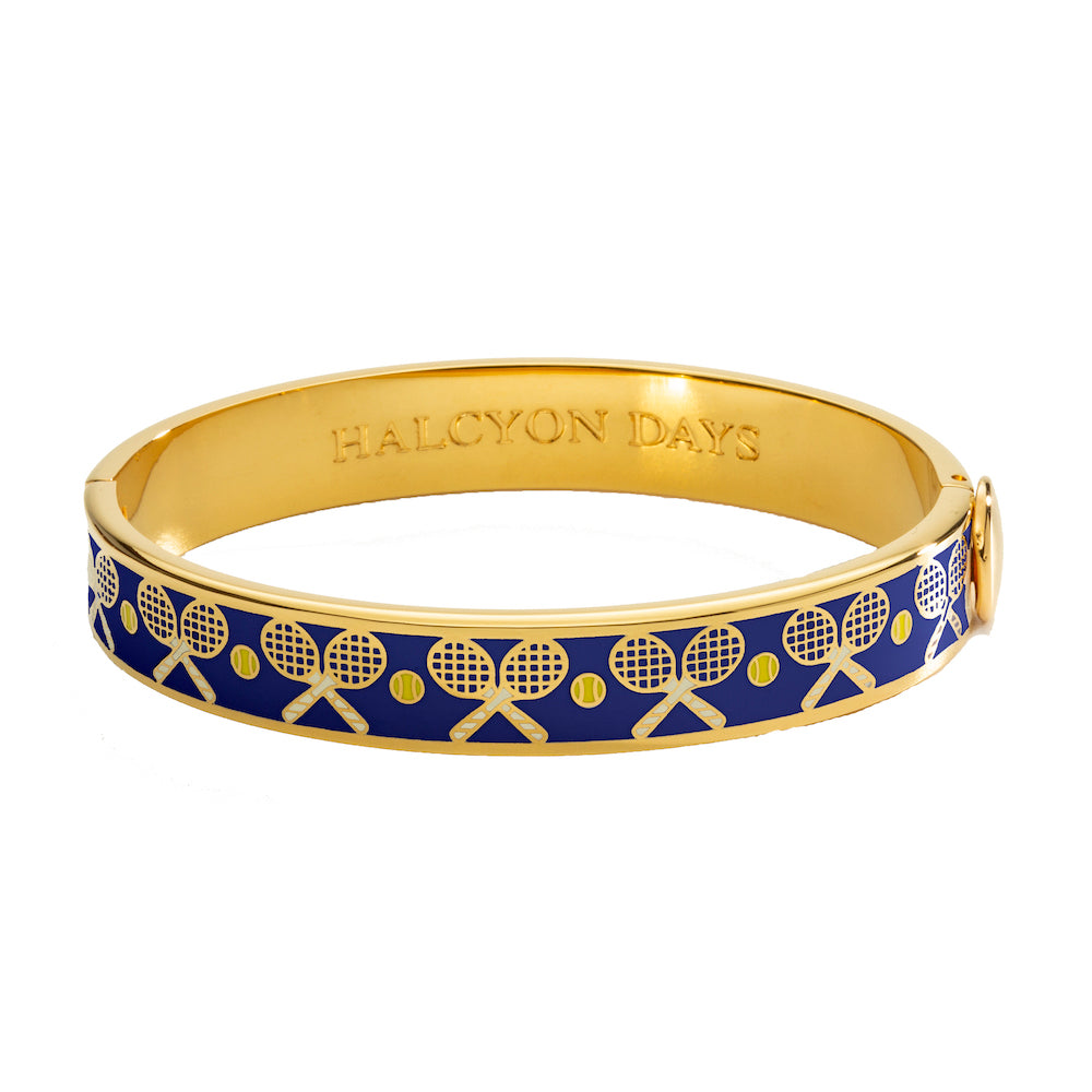 Tennis Racket & Ball Cobalt Bangle | Halcyon Days – HALCYON DAYS