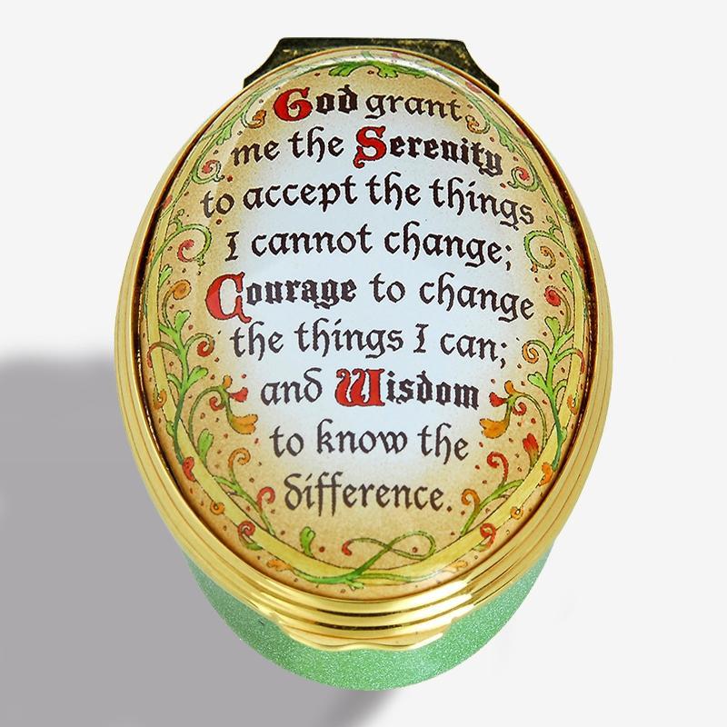 "Serenity Prayer" Enamel Box