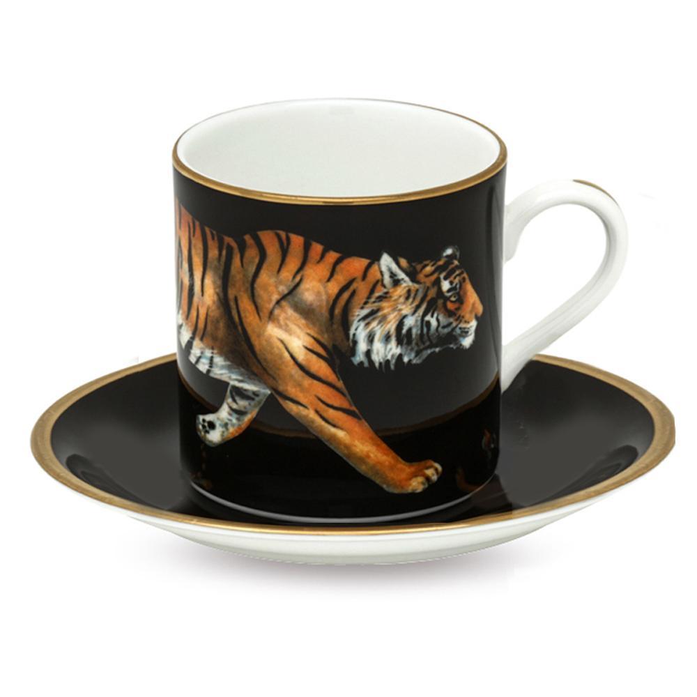 Tiger Coffee Cup & Saucer – HALCYON DAYS