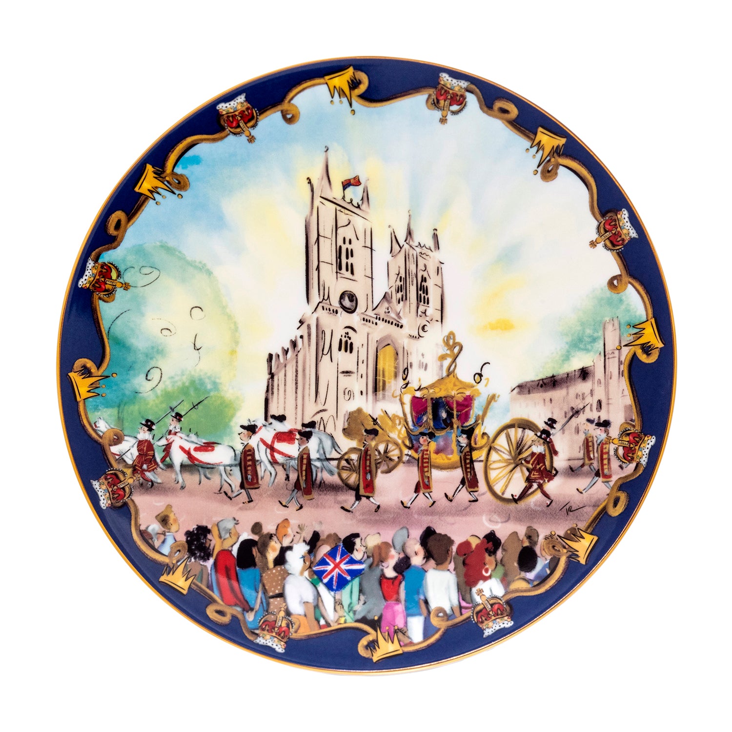 Halcyon Days Pageantry at Westminster Abbey Coupe Plate