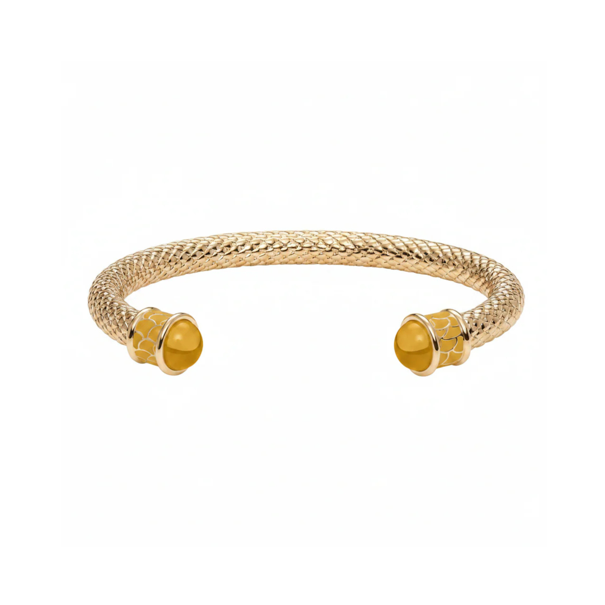 Salamander Torque Bangle in Citrine & Gold | HALCYON DAYS