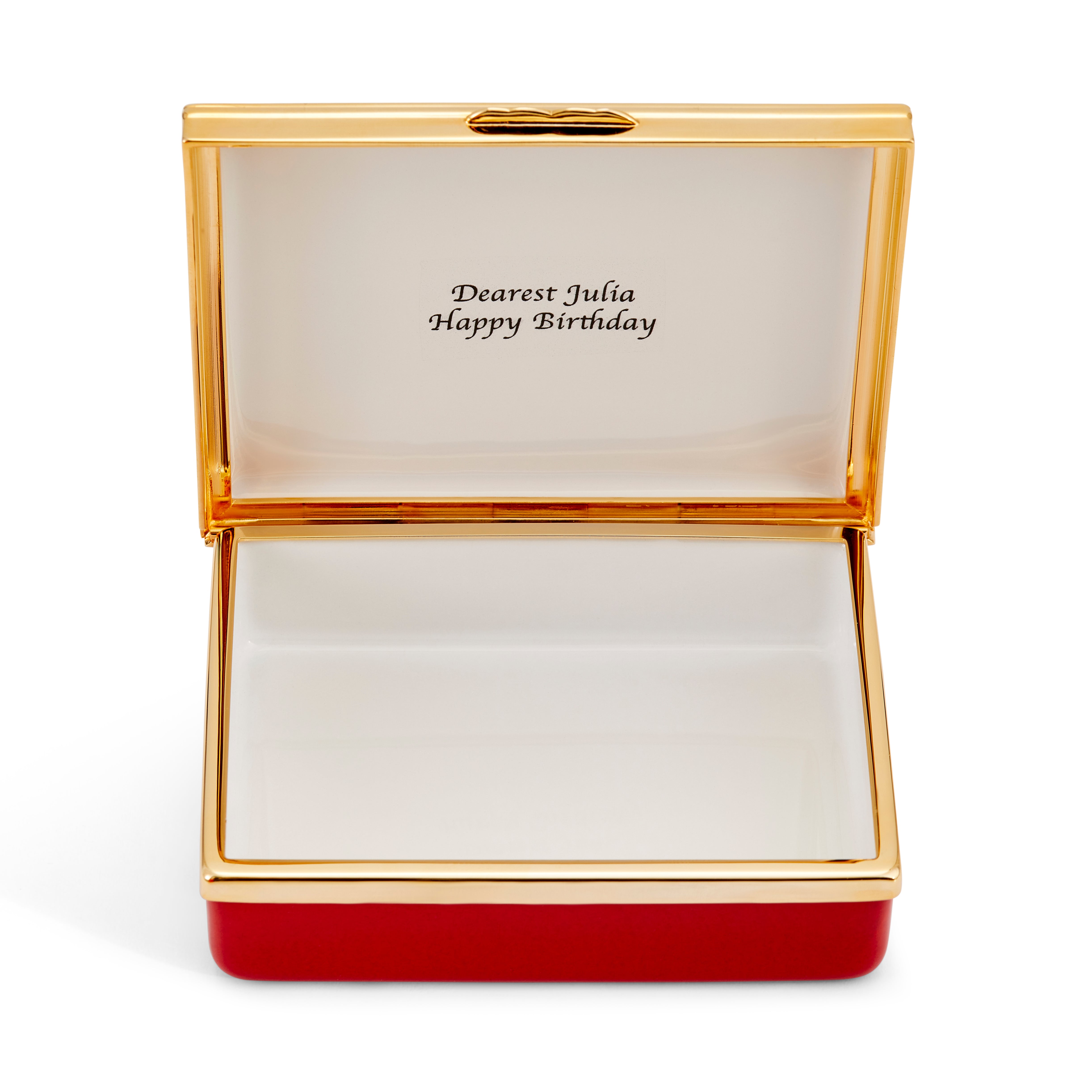 Blank Canvas Large Deep Red Enamel Box – HALCYON DAYS