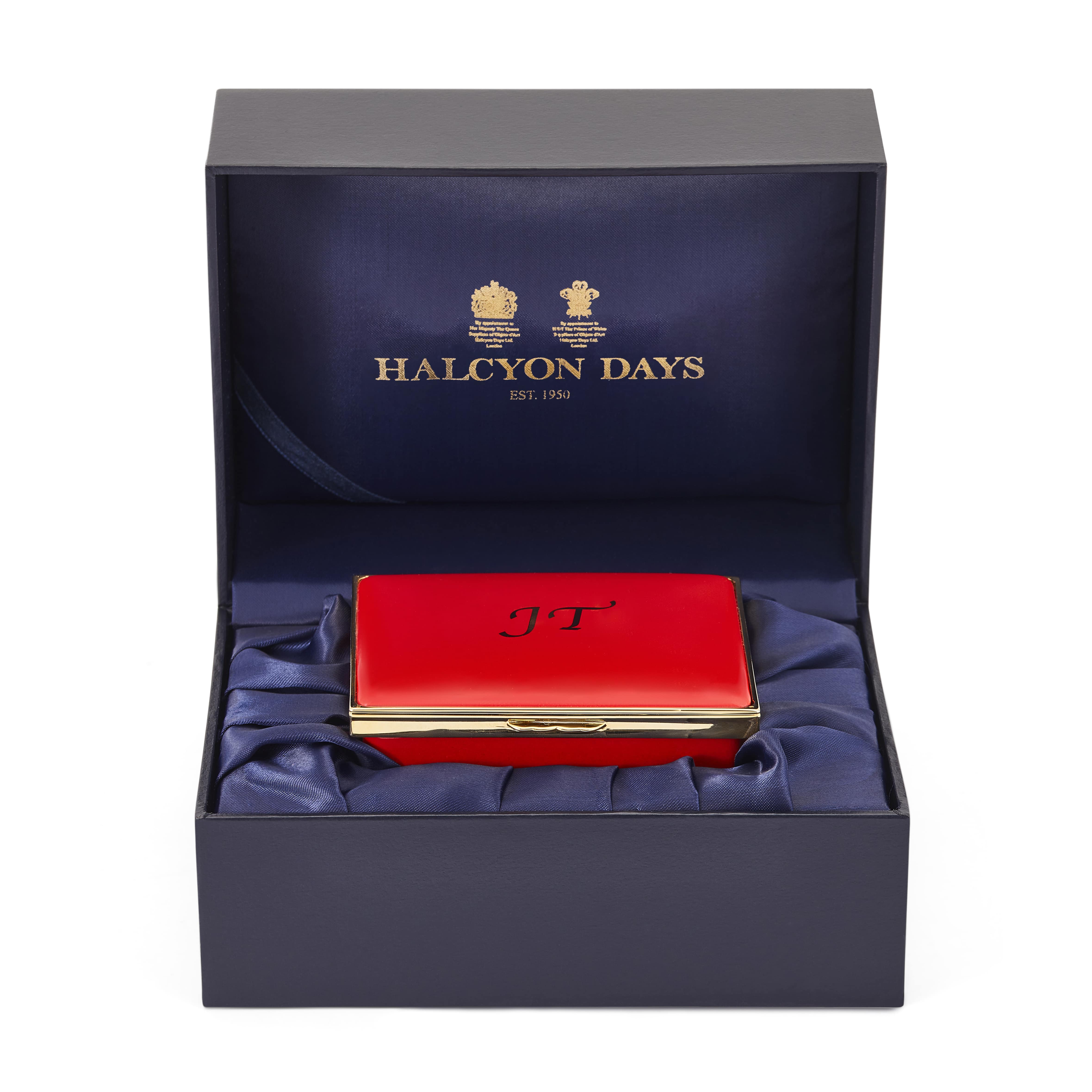 Blank Canvas Large Deep Red Enamel Box – HALCYON DAYS