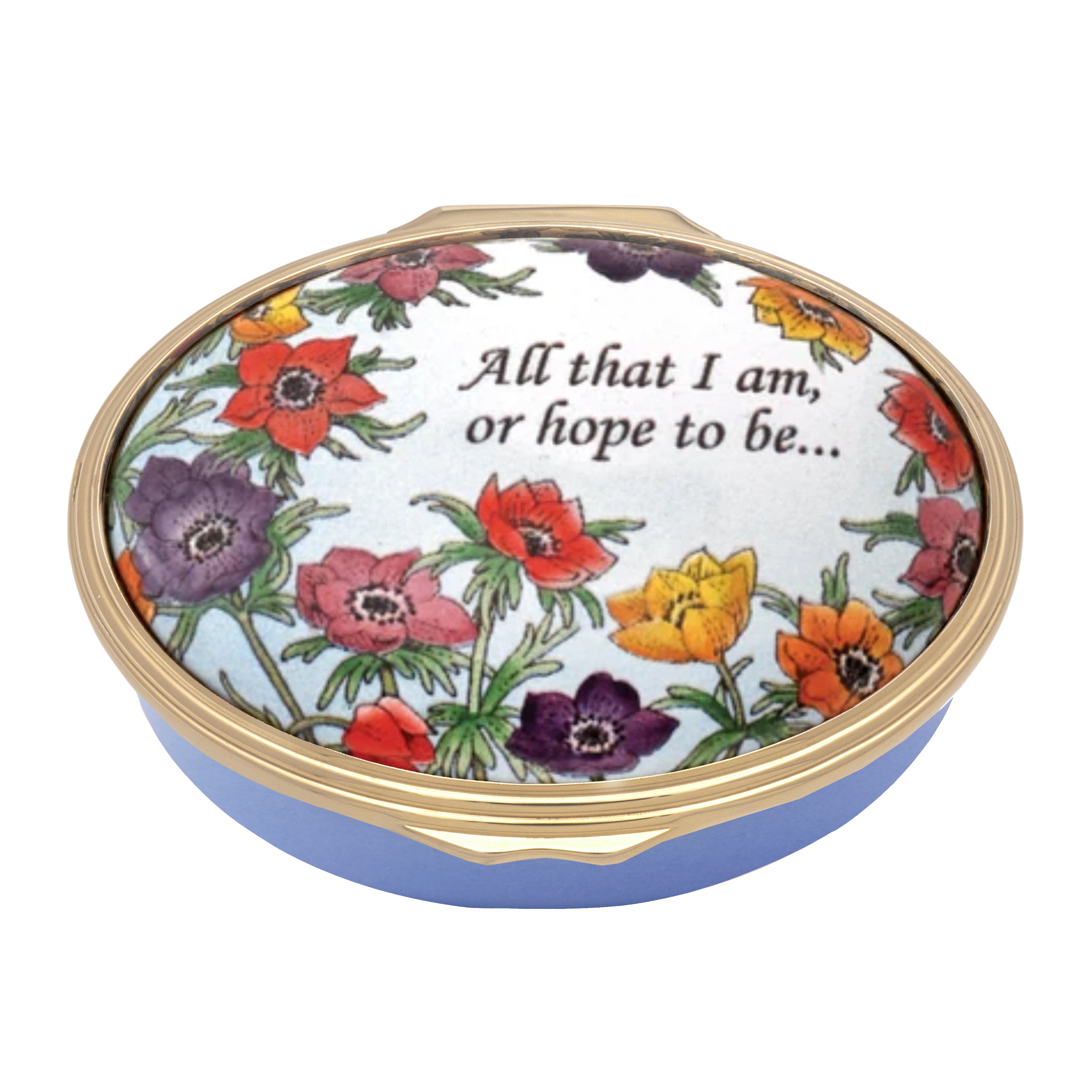 "All That I Am Or Hope To Be" Enamel Box