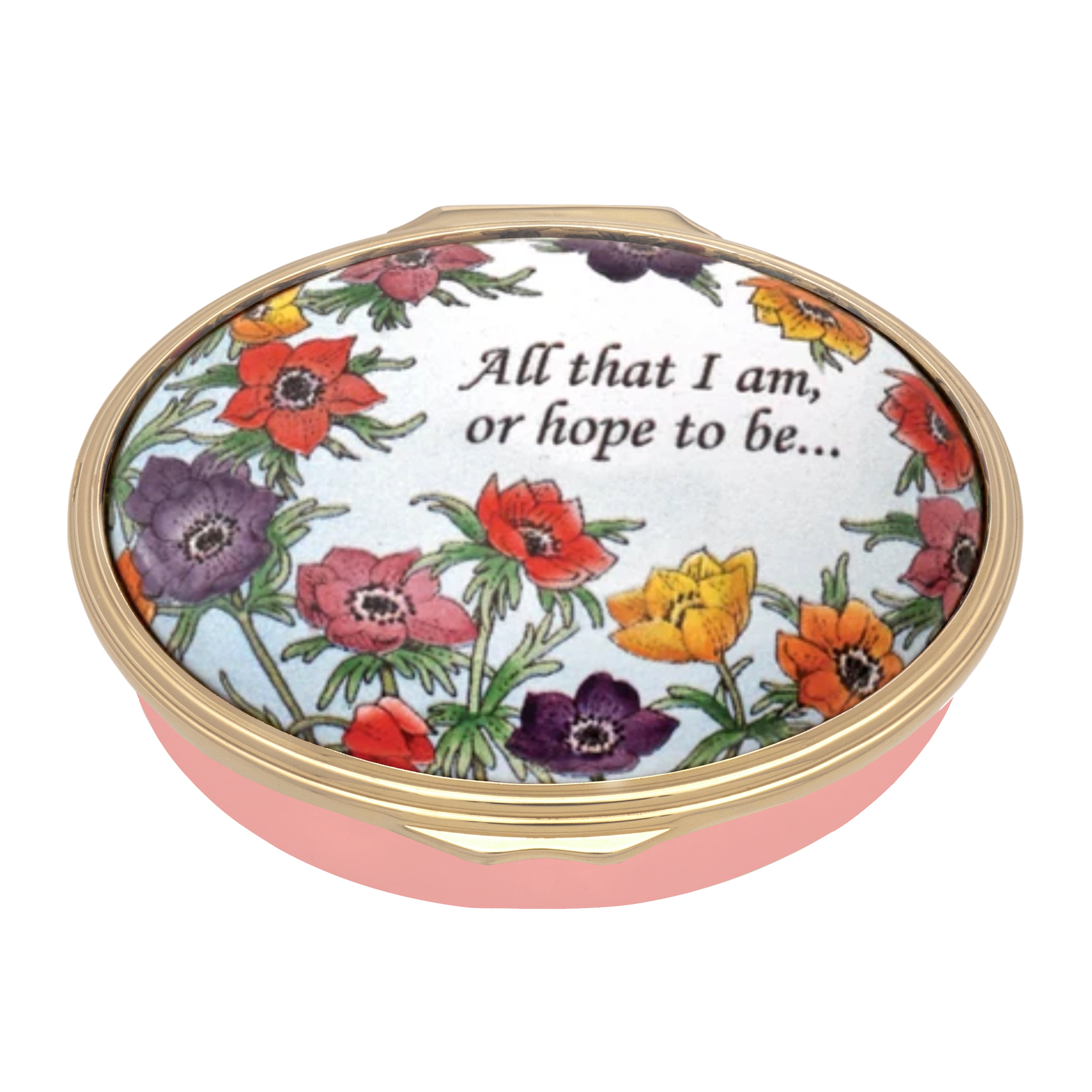 "All That I Am Or Hope To Be" Enamel Box