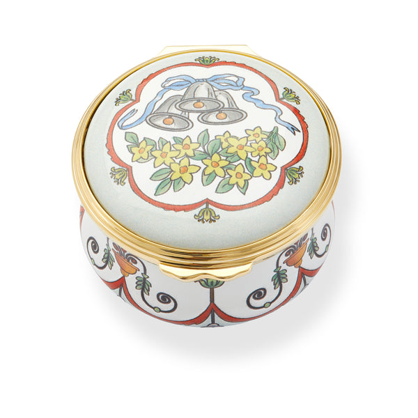 【お値引中】HALCYON DAYS ENAMELS 1980年クリスマス柄 Halcyon Days Enamels Trinket Box Christmas 2007 Dancing in