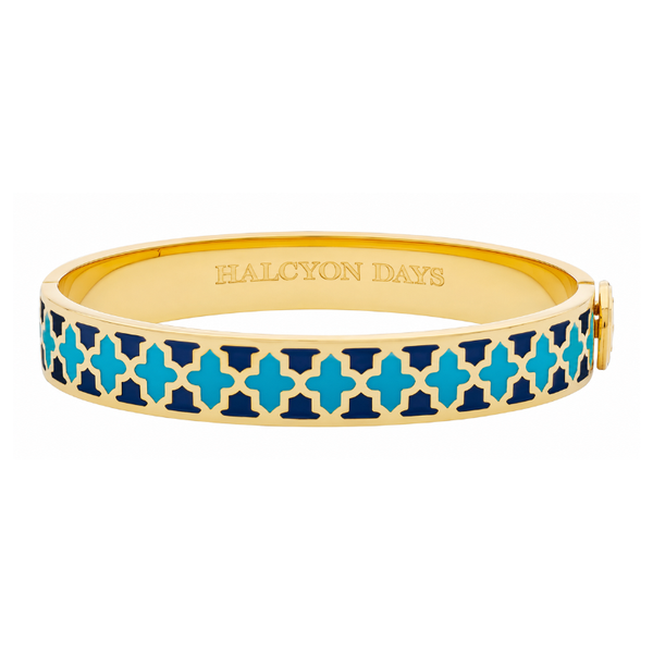 Agama Two Tone Hinged Bangle in Estate Blue & Turquoise – HALCYON DAYS