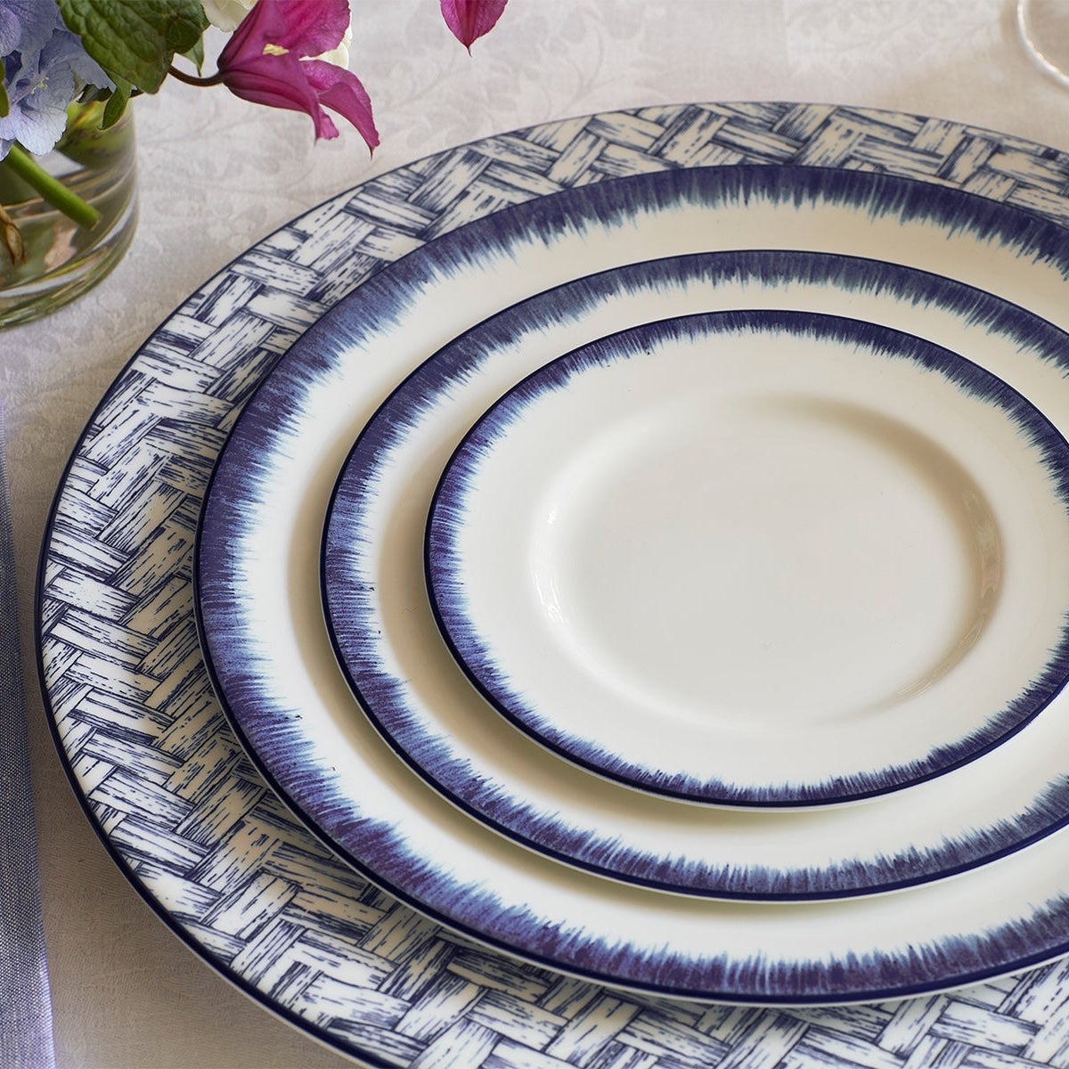 Halcyon Days Marguerite Basket Weave Plate - Thumbnail 5