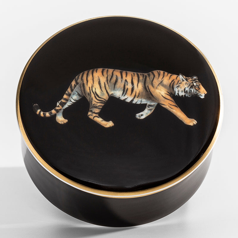 Halcyon Days Wildlife Tiger Trinket Box