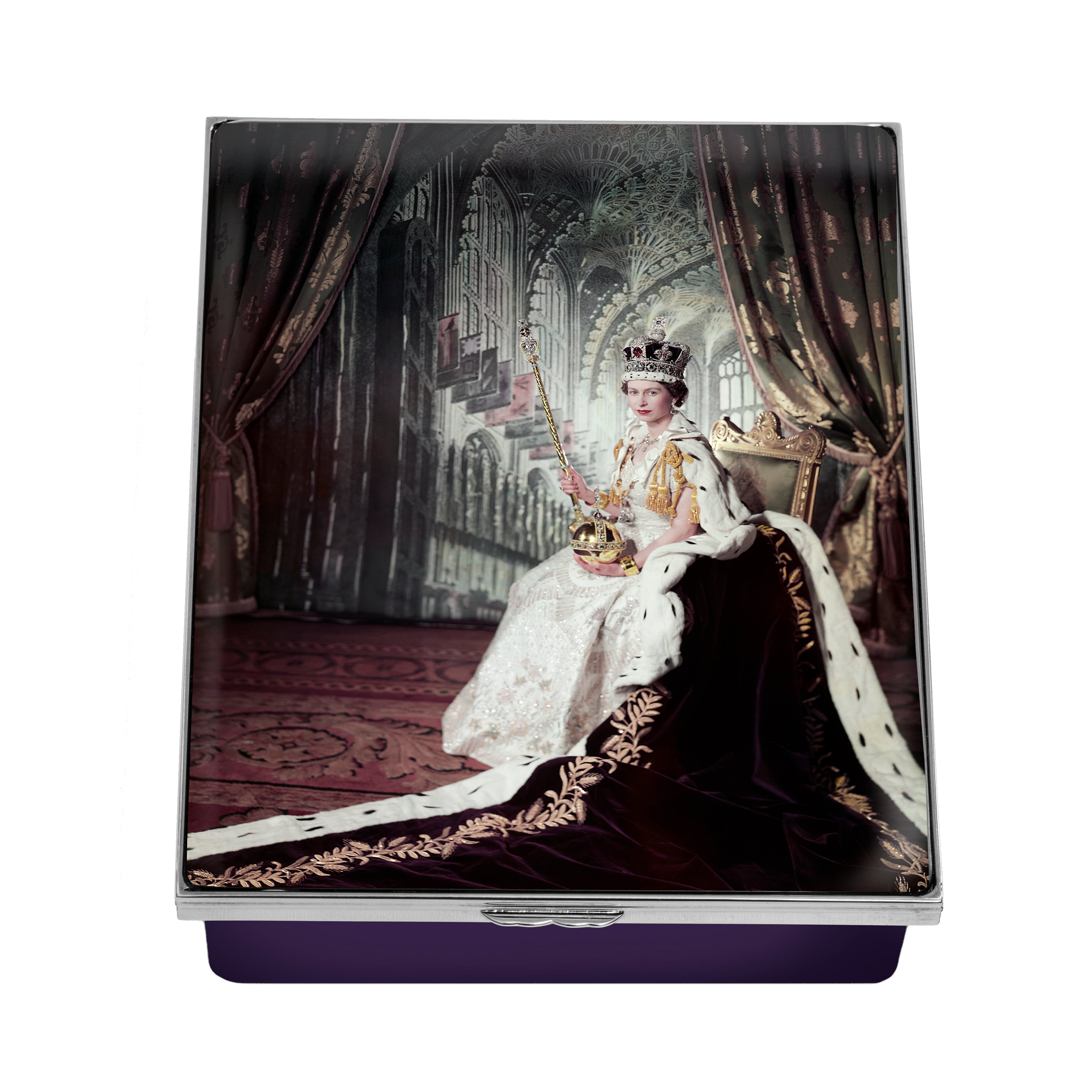 ハルシオンデイズ　デザートプレート　16cm エリザベス女王　チャールズ国王 The Coronation of King Charles III – HALCYON DAYS