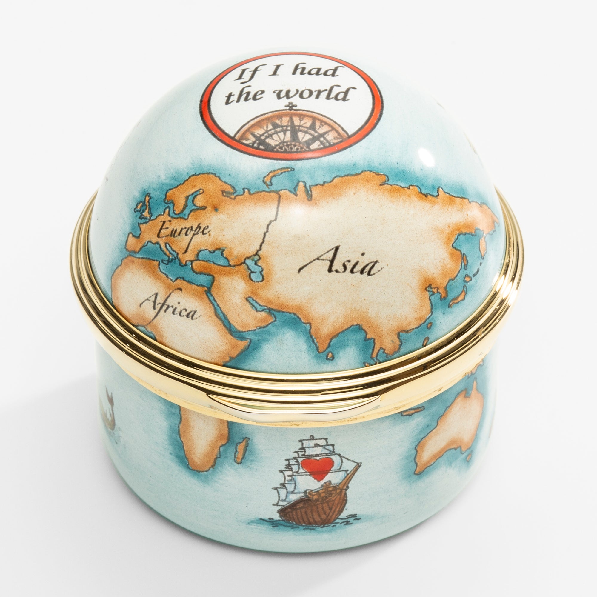 "If I had the World" Enamel Box