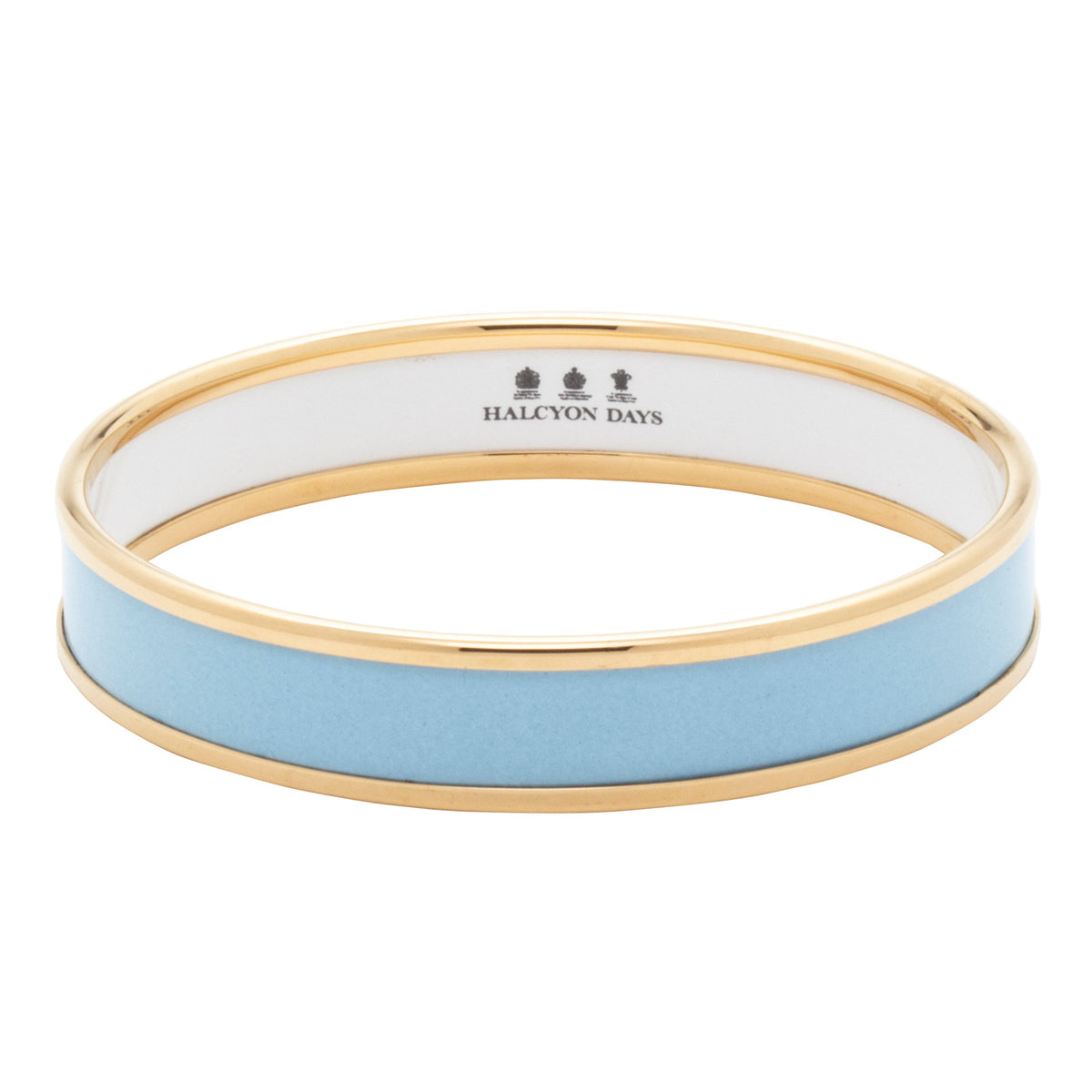Enamel Bangle in Forget-Me-Not & Gold | Halcyon Days  display picture 2