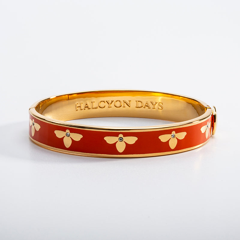 Bee Orange & Gold Bangle